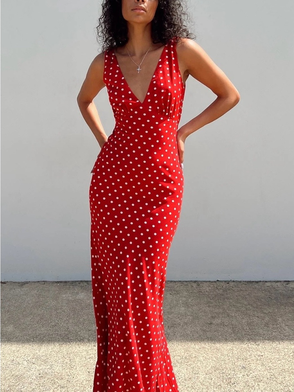 Red Polka Dot Maxi Dress❤️
